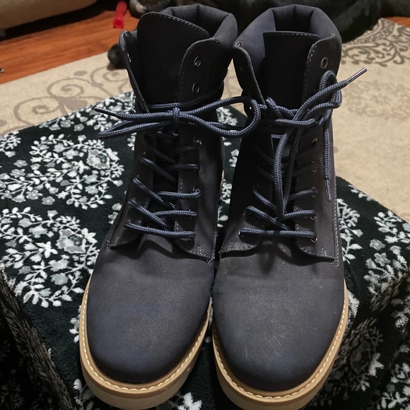 White Mountain Suede Combat Boots - Picture 2 of 5